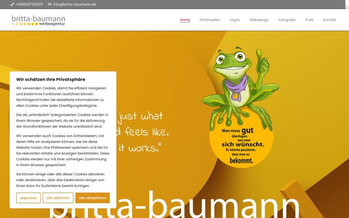 Screenshot of britta-baumann.de