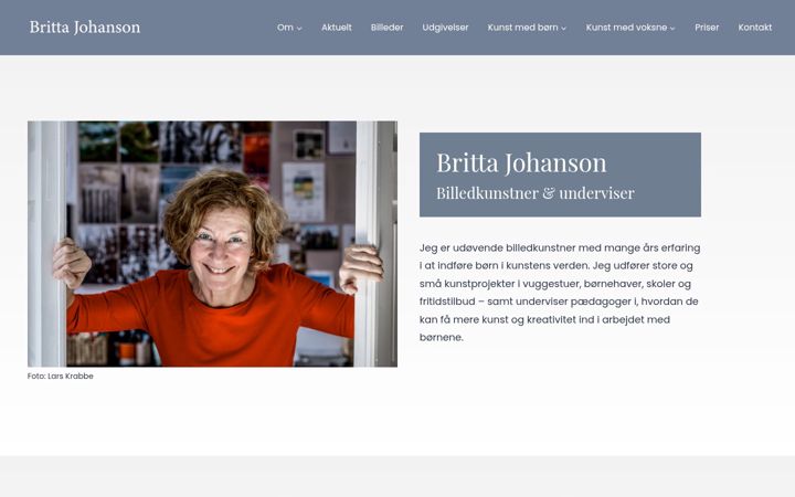 Screenshot of britta-johanson.dk