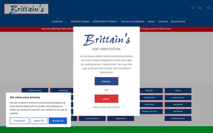 Screenshot of brittains-stores.com