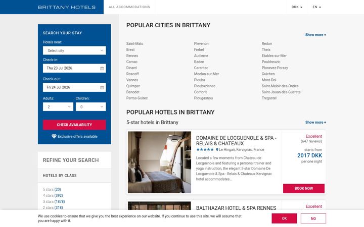 Screenshot of brittanyhotels.net