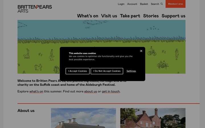 Screenshot of brittenpearsarts.org