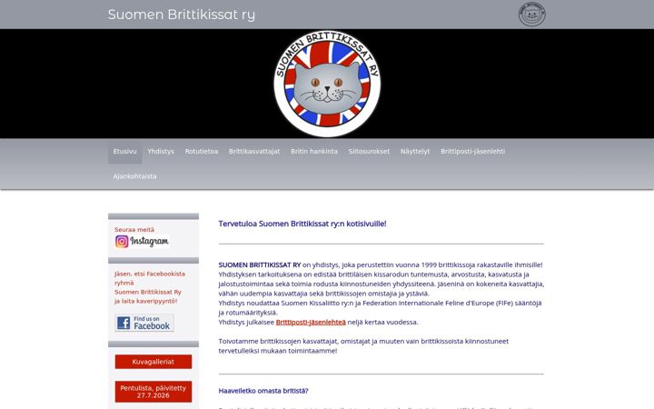 Screenshot of brittikissat.fi
