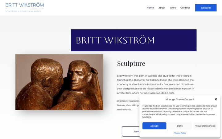Zrzut ekranu brittwikstrom.nl