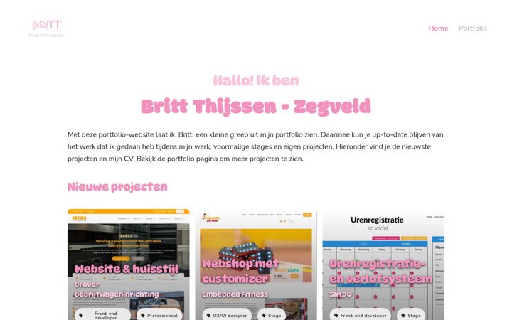 Zrzut ekranu brittzegveld.nl