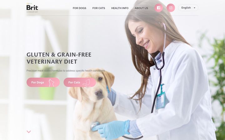 Screenshot of britvetdiets.com