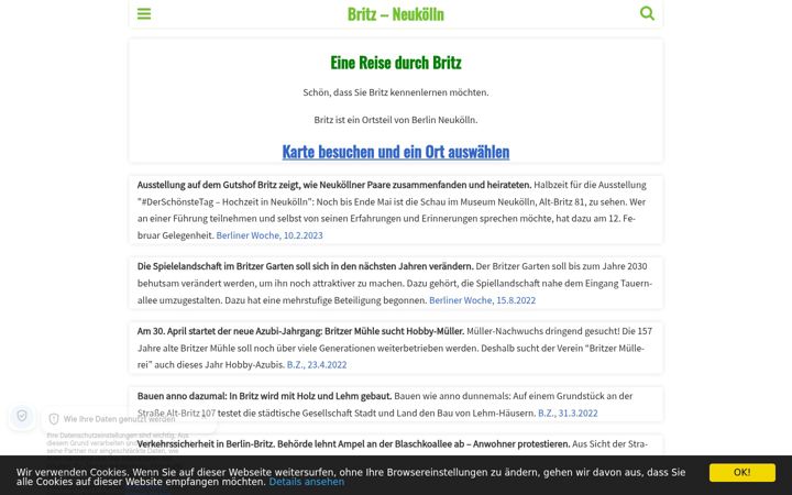 Screenshot of britz.info