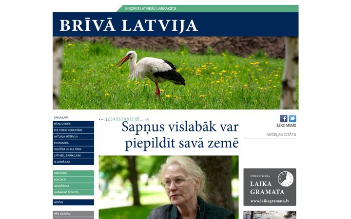 Screenshot of briva-latvija.lv