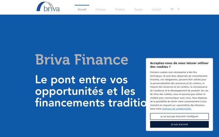 Screenshot of brivafinance.ca
