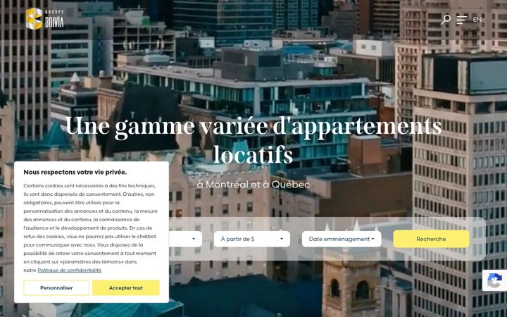 Screenshot of briviarentals.ca