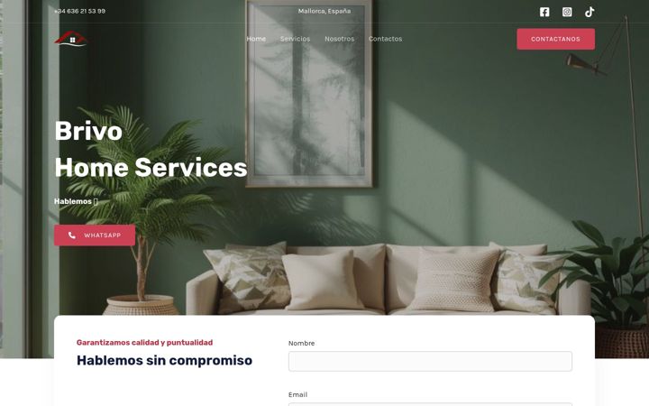 Screenshot of brivohomeservices.com