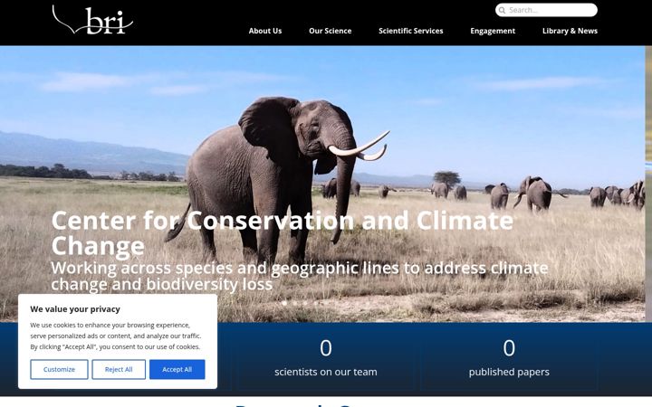 Screenshot of briwildlife.org