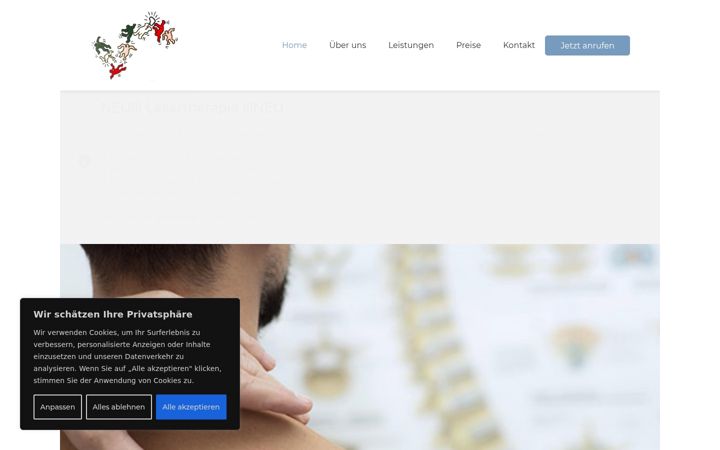 Screenshot of brix-physio.de