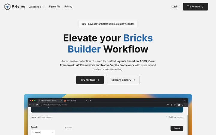 Screenshot of brixies.co