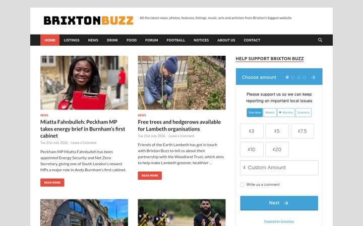 Screenshot of brixtonbuzz.com