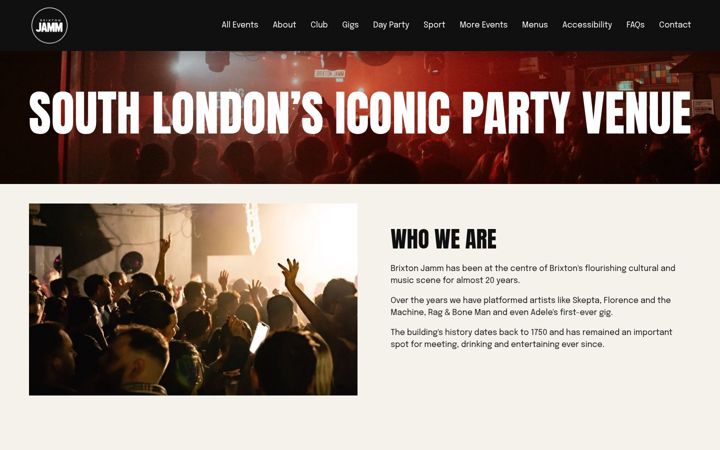 Screenshot of brixtonjamm.org
