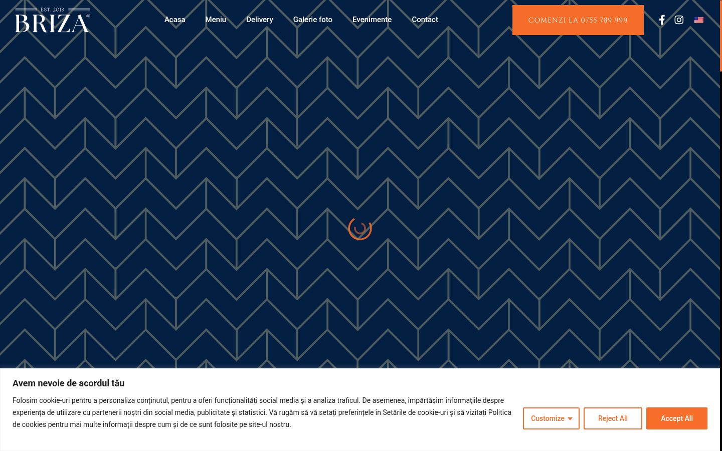 Screenshot of the consent banner shown before any interaction
