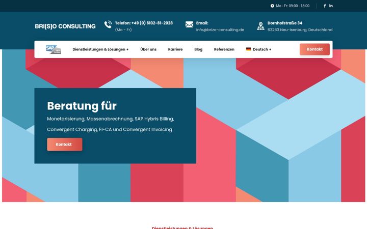 Captură de ecran a brizo-consulting.de