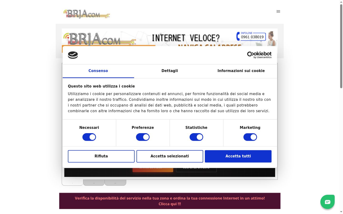 Screenshot of the consent banner shown before any interaction