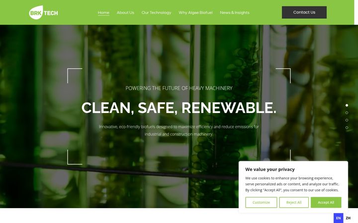 Screenshot of brktech.com