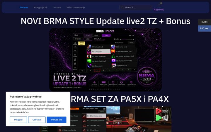 Screenshot of brmamusic.com