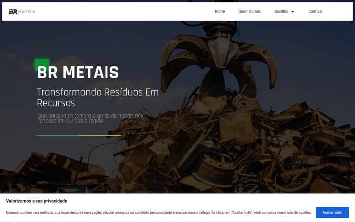 Screenshot of brmetais.com.br
