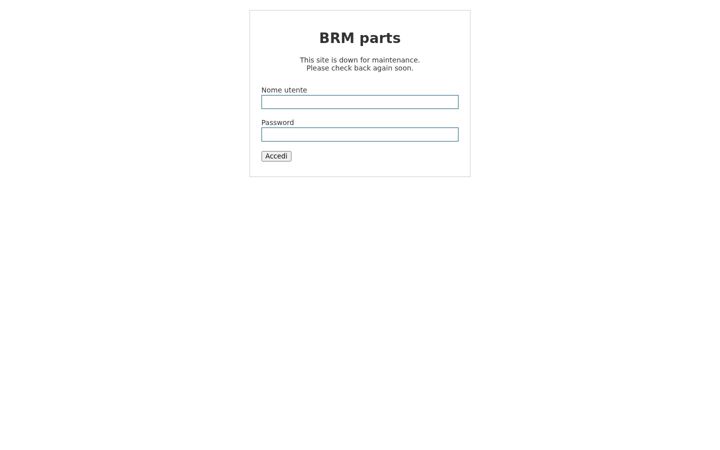 Screenshot of brmparts.it