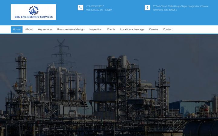 Screenshot of brn-engg.com
