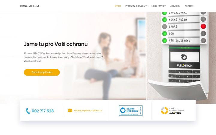 Screenshot of brno-alarm.cz