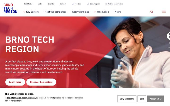 Screenshot of brnoregion.com