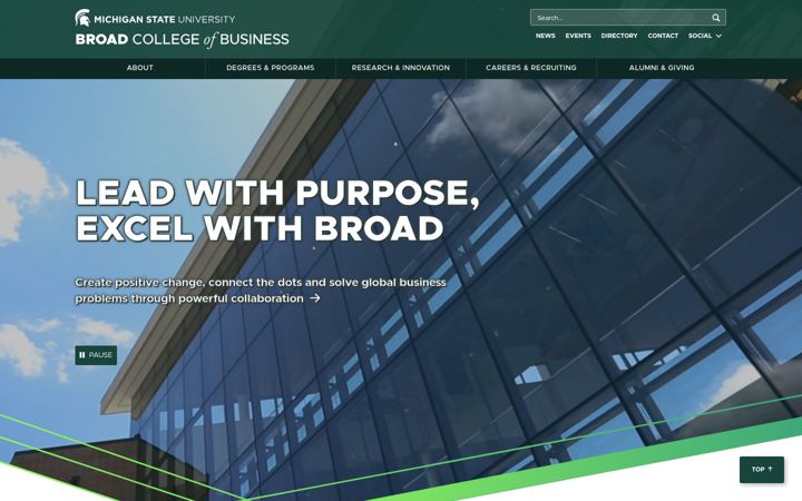 Screenshot van broad.msu.edu