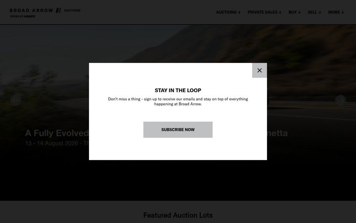 Screenshot of broadarrowauctions.com