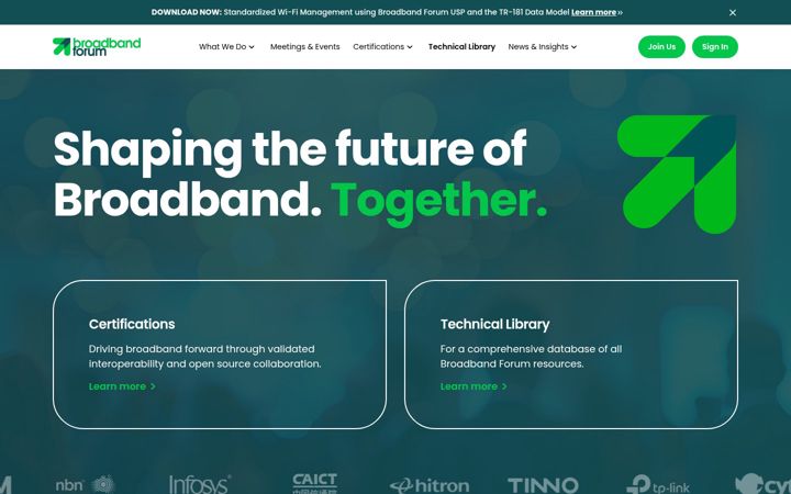 Screenshot of broadband-forum.org