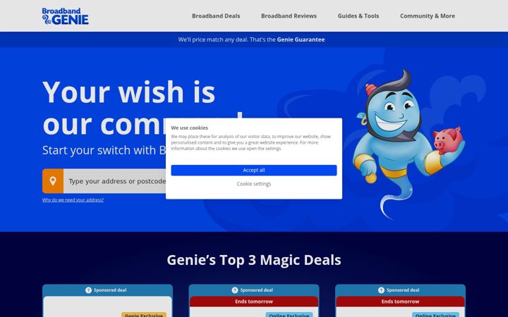 Screenshot of broadband.co.uk