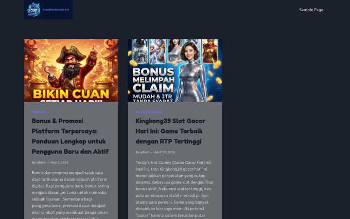Screenshot of broadbandutopia.net