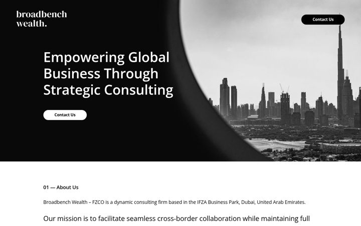 Screenshot of broadbenchwealth.com