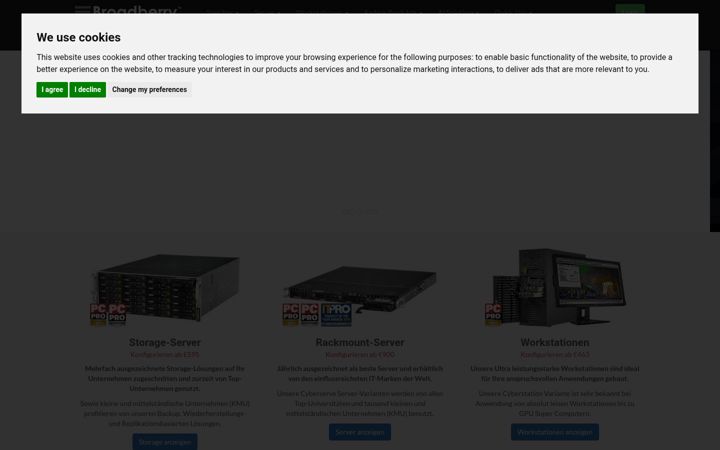 Screenshot di broadberry.de