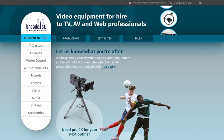 Screenshot of broadcast-services.co.uk