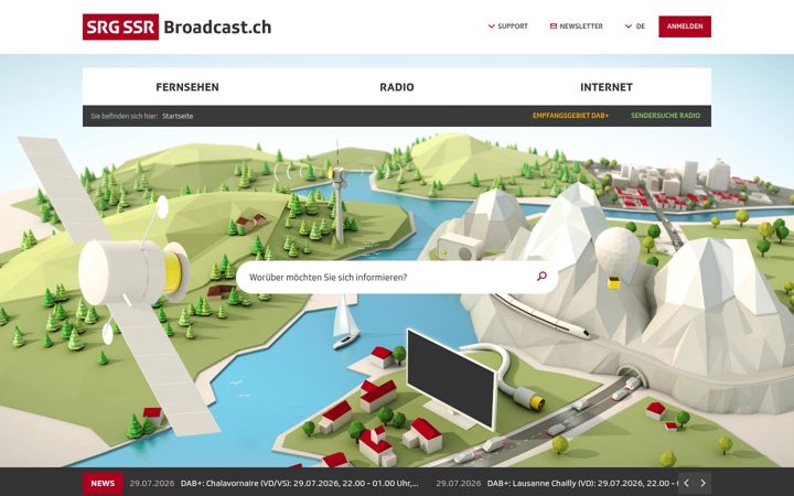 Screenshot of broadcast.ch