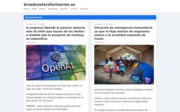 Screenshot of broadcastersformacion.es