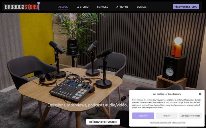 Screenshot of broadcastory.com