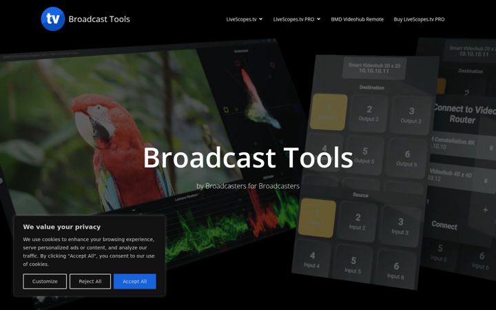 Screenshot di broadcasttools.de