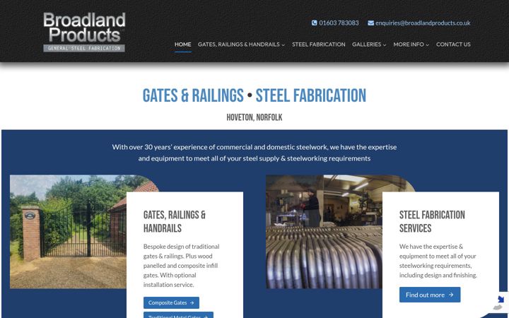 Screenshot of broadlandproducts.co.uk