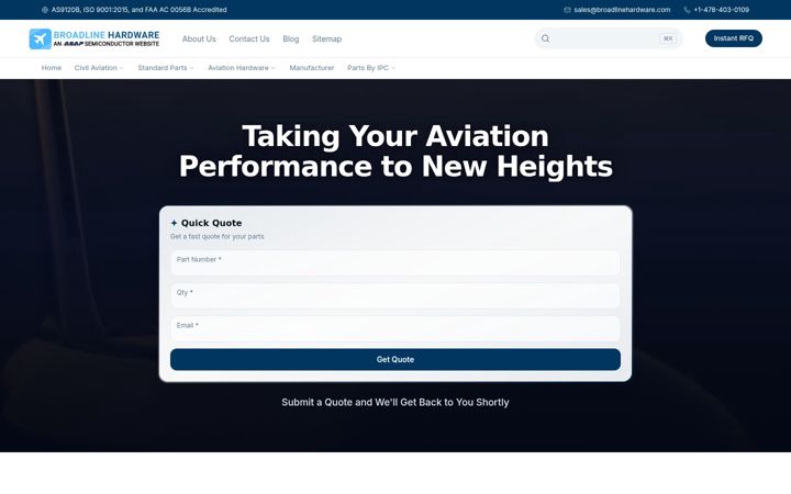 Screenshot of broadlinehardware.com