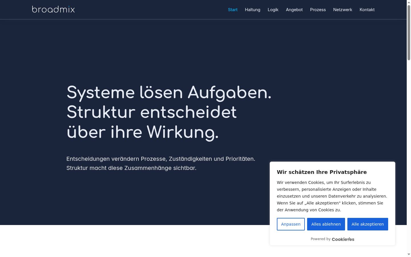Screenshot tal-banner tal-kunsens muri qabel kwalunkwe interazzjoni