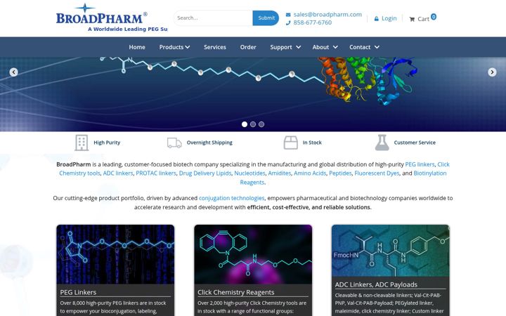 Screenshot of broadpharm.com
