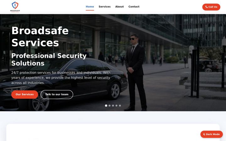 Captură de ecran a broadsafeservices.com.au