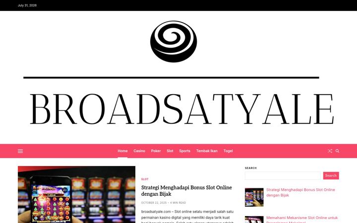 Screenshot of broadsatyale.com