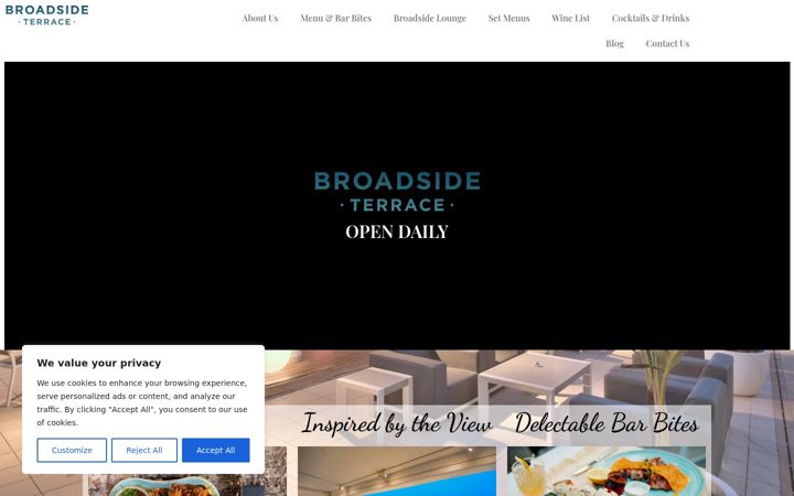 Screenshot of broadsideterrace.com