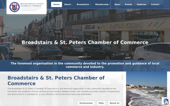 Skærmbillede af broadstairschamber.org.uk