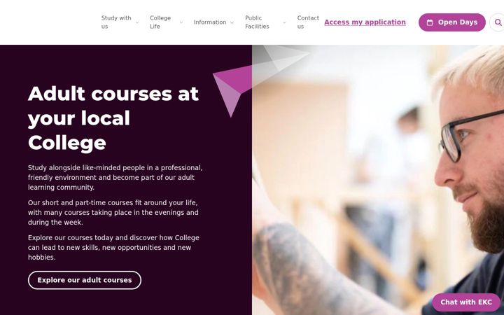 Screenshot of broadstairscollege.ac.uk